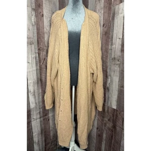 Suéter largo tórrido malva raglán tejido con cable bolsillos con botones cárdigan para mujer 6 6x - Imagen 1 de 13