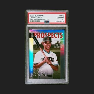 DRUW JONES 2023 BOWMAN MODERN PROSPECTS #MP-3 (RC) PSA 10 - Imagen 1 de 2
