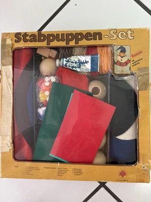 Stabpuppen-Set- DORNRÖSCHEN zum Selbermachen - 50er Jahre-Bastelset - Bild 1 von 4
