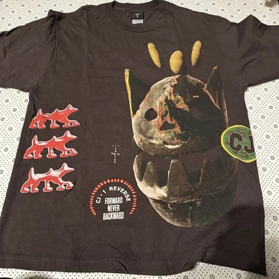 Travis Scott Cactus Jack Brown T Shirt L Rare X- Large CJ-1 REVERSE - Image 1 of 4