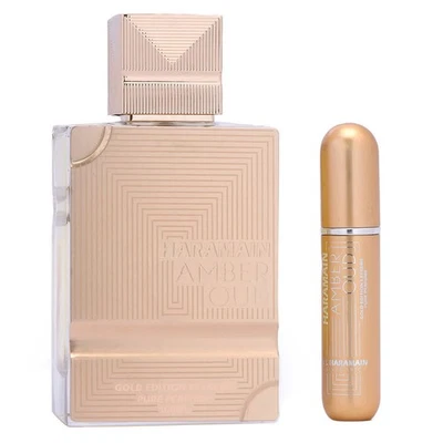 Al Haramain Unisex Ámbar Oud Gold Edition Extreme Pure Perfume Set de Regalo 100/10ML Foto 1 de 4