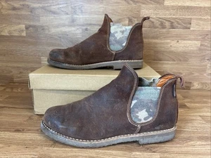 PENELOPE CHILVERS SIZE 6 UK SAFARI FOGLE LEATHER CHELSEA FLAT ANKLE BOOTS SHOES - Picture 1 of 15