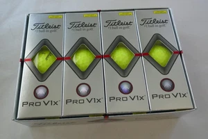 Titleist Golf Balls Pro V1X One Dozen NEW Yellow - Picture 1 of 2