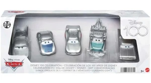 2023 Disney 100 Celebration Pixar Special Edition Chrome Set 5 Diecast Cars NEW - Picture 1 of 1