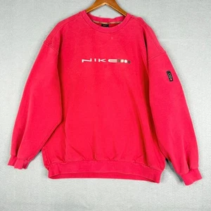 Vintage Nike Sweatshirt Herren XL Rot Rundhals Center Logo Sport Distressed Y2K - Bild 1 von 15