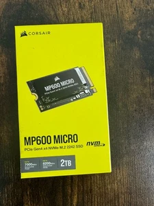 Corsair MP600 Micro 2TB M.2 NVMe PCIe x4 Gen4 SSD – M.2 2242 - Picture 1 of 3