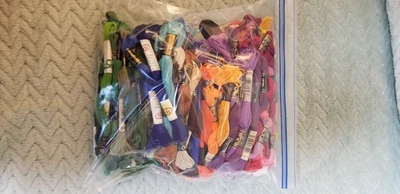 DMC Craft Thread Embroidery Floss Assorted Lot Skeins Set Pack 85+ Skeins - Image 1 of 2