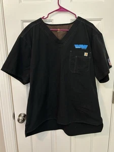 Carhartt Shirt Mens 2XL Black Uniform Workwear Ripstop Pocket Whiting Nuclear - Picture 1 of 6