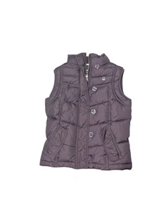 United Colors of Benetton Puffer Vest Jacket Size M (7-8) Girls Plum Purple Zip - Picture 1 of 7