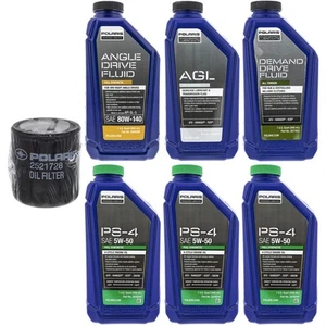 Polaris PS-4 Full Service Oil Change Kit Filter AGL Demand RZR Pro R 4 2521728 - Picture 1 of 6