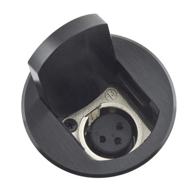 Puerto conector de micrófono XLR de mesa Hubbell con cubierta TTBXLRBK Foto 1 de 2