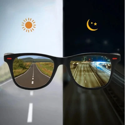 Gafas de sol polarizadas de visión nocturna para hombres Gafas para conducir UV400 Gafas deportivas al aire libre Foto 1 de 4