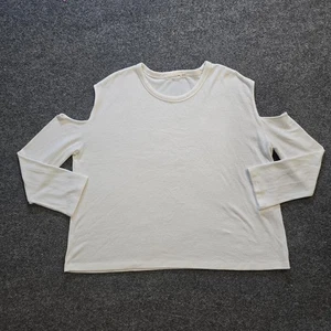 Rag Bone Top Womens Small White Knit Cold Shoulder Long Sleeve Casual Capsule - Picture 1 of 10