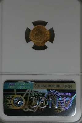1853 $1 NGC MS 64+ GOLD 1800 GOLD DOLLAR, TYPE 1, TYPE 2, TYPE 3 GOLD DOLLARS - Image 1 of 2