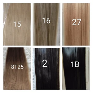 Hair/set of 6 strands with 16 clips,140g, length 57cm (22"), different shades - Picture 1 of 16