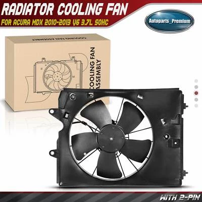 Ventilador de refrigeración del radiador con conjunto de cubierta para Acura MDX 2010-2013 V6 SOHC de 3,7 L Foto 1 de 4