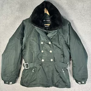 Nils Skiwear Ski Jacket Faux Fur Belted VTG Snowboard Outdoor Insuated Womens 6 - Picture 1 of 11