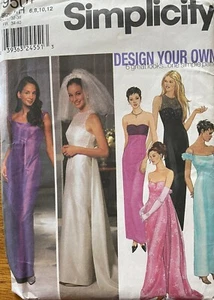 Simplicity 9504 Wedding Prom Bridesmaid Dress design your sewing pattern 6-12 UC - Picture 1 of 2