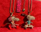 Betsey Johnson RED SNOOPY Pendant Necklace NWT