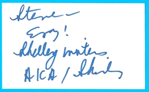 Shelley Winters signierte Karteikarte personalisiert - Bild 1 von 1