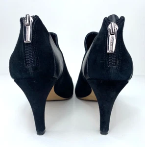 Vince Camuto Black Suede Leather Ankle Boots Size 7.5 M, 3" Heels - Picture 1 of 10