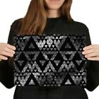 A4 BW - Triangles Pattern Space Pattern Poster 29.7X21cm280gsm #36337