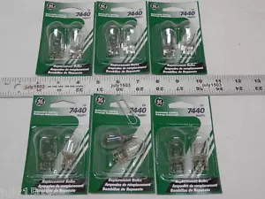 (12) New GE 7440 Miniature Lamp Bulb 25w Wedge Base 12 volt T7 12v  - Picture 1 of 7