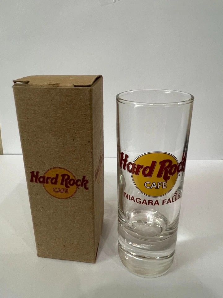 Vaso de tiro alto Hard Rock Café con caja - Cataratas del Niágara - Letra roja Foto 1 de 1