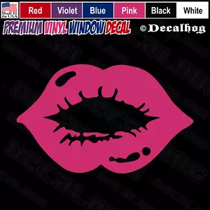 Hot Lips Sexy Lipstick Kiss Smooch Car Truck Window Laptop Vinyl Decal Sticker. - Foto 1 di 7