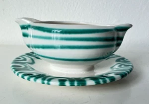 Gmundner Keramik Green Flamed Gravy Boat Round 19 cm GK2148 (2503DE16) 02/25 - Picture 1 of 5