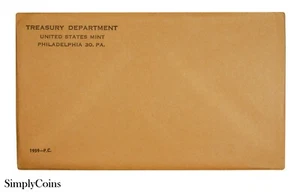 1959 Proof Set Silver Coins US Mint Coin Lot Original Envelope COA MQ - Picture 1 of 4
