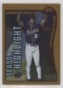 2002 Topps Rickey Henderson #335 HOF