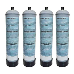 4 CO2 Einwegflaschen 600gr. für Aquarien mit Anschluss M10x1 - Bild 1 von 1