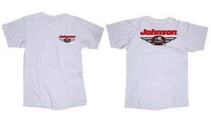 Johnson Outboards Logo Camiseta Blanca Lancha Motor Barco - Imagen 1 de 2