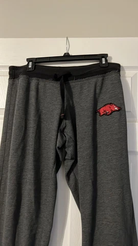 Arkansas razorbacks grey sweatpants press box XL distressed look Cover