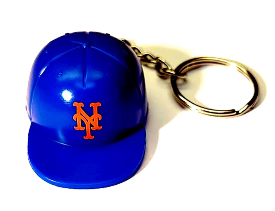 NEW YORK METS MLB KEYCHAIN PULL CAP HAT 2" LONG PLASTIC LICENSED BASEBALL - Image 1 of 1