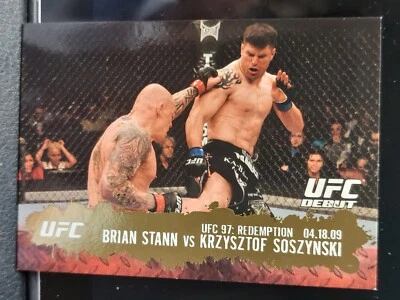 Brian Stann Krzysztof Soszynski #135 2009 Topps UFC Round 2 Thick Gold Parallel - Image 1 of 2