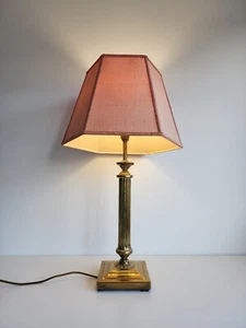 1x Gold Column Lamp Shade Square Base Light Lighting - Picture 1 of 6