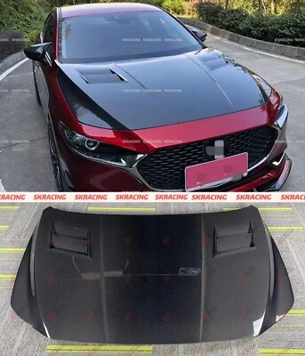 Carbon Fiber/Forged Carbon For Mazda 3 AXELA 20+ Front Engine Bonnet Hood Panel - Image 1 of 4