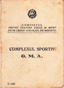 Rumänien, 1953, CCFS GMA Sportkomplex, Sportpatent - Abzeichen Award Dokument - Bild 1 von 3