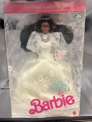 Muñeca Barbie afroamericana fantasía boda Mattel encaje satinado 1989 vintage  Foto 1 de 4