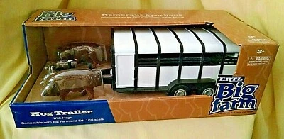 BIG FARM HOG TRAILER ERTL TOMY NEW 42995US PLASTIC DOOR RAMP BOAR SOW PIGLETS* - Image 1 of 4