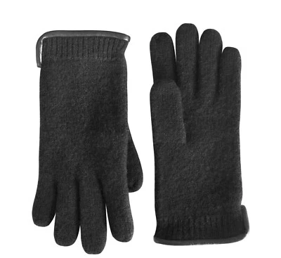 tittimitti 100% Virgin Wool Men's & Women's Gloves with Genuine Leather Trim.  - Image 1 of 4