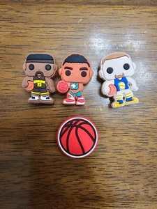Pack of 4 NBA Croc Charm Jibbitz, NEW - Picture 1 of 1