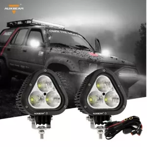 AUXBEAM 4" Inch LED Light Pods Driving Spot Fog Lamps Offroad Fog Lamp ATV Truck - Foto 1 di 12
