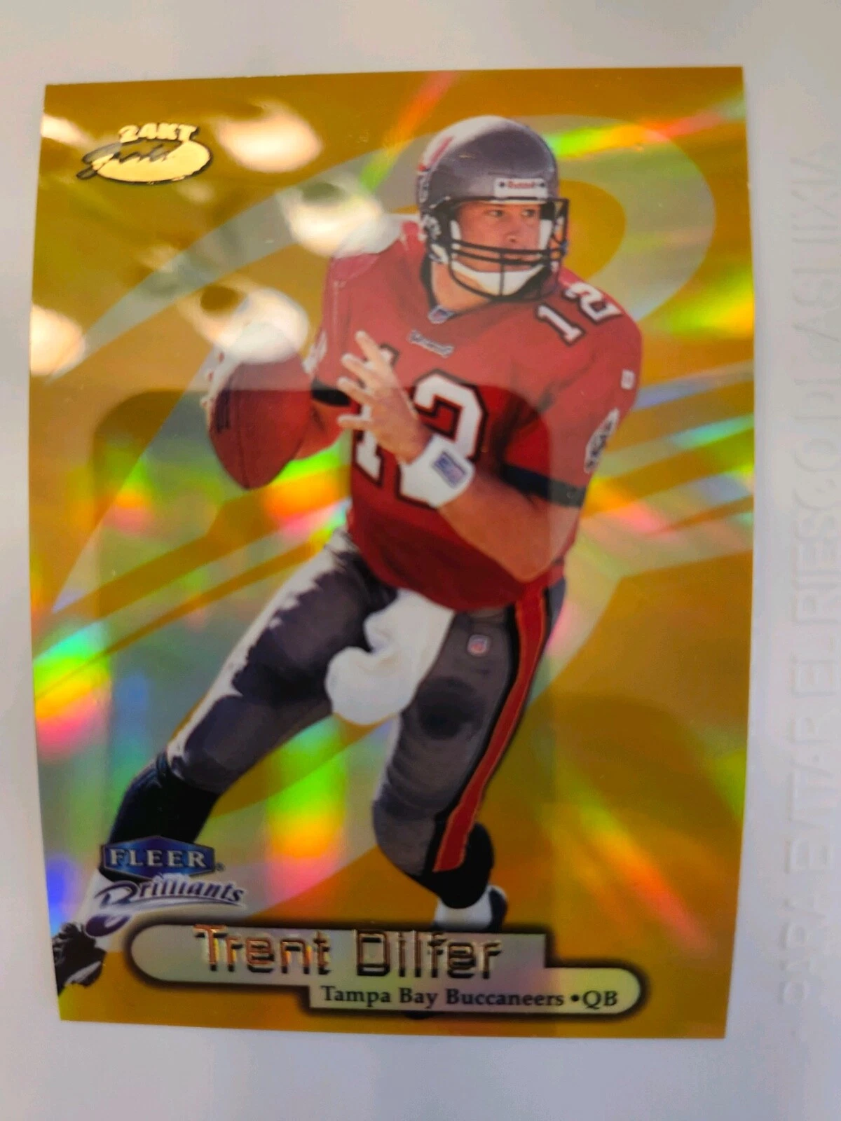 1998 Fleer Brilliants 24k Gold Trent Dilfer. 21/24