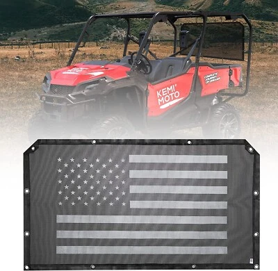 For Honda Pioneer 500/700/1000 2016-2023 UTV Fabric Rear Panel with Open Window - Image 1 of 4