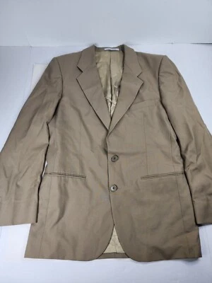 YSL Yves Saint Laurent Men Surgical Cuff Blazer Brown Jacket 38 Made In France - Image 1 of 4