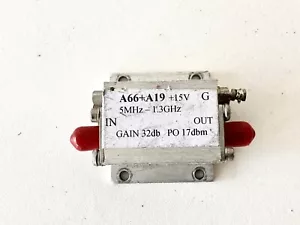 10MHz-1.5GHz RF Power Amplifier 32dB Gain 17dBm 15V - Picture 1 of 3