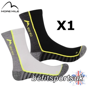 RUNNING SOCKS MID CREW MENS WOMENS MORE MILE COOLMAX SPORTS LONG CUSHIONED 1 - Picture 1 of 3